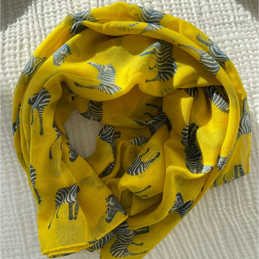 Yellow Zebra scarf or wrap